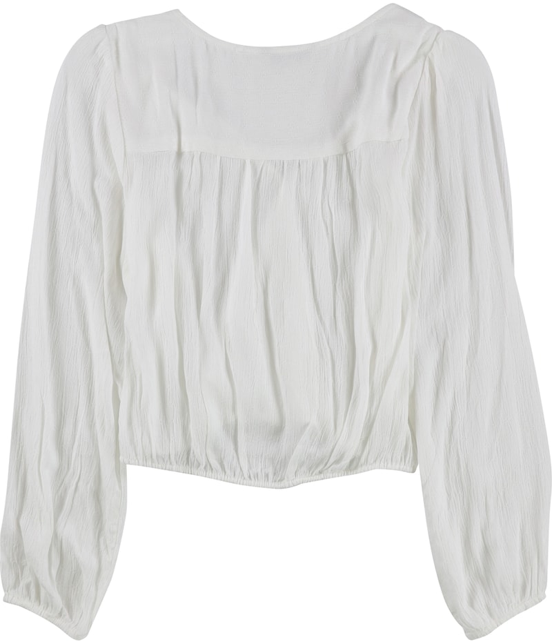 American Eagle Womens Solid Crop Top Blouse