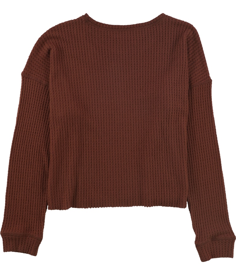 American Eagle Womens Solid Crop Top Blouse