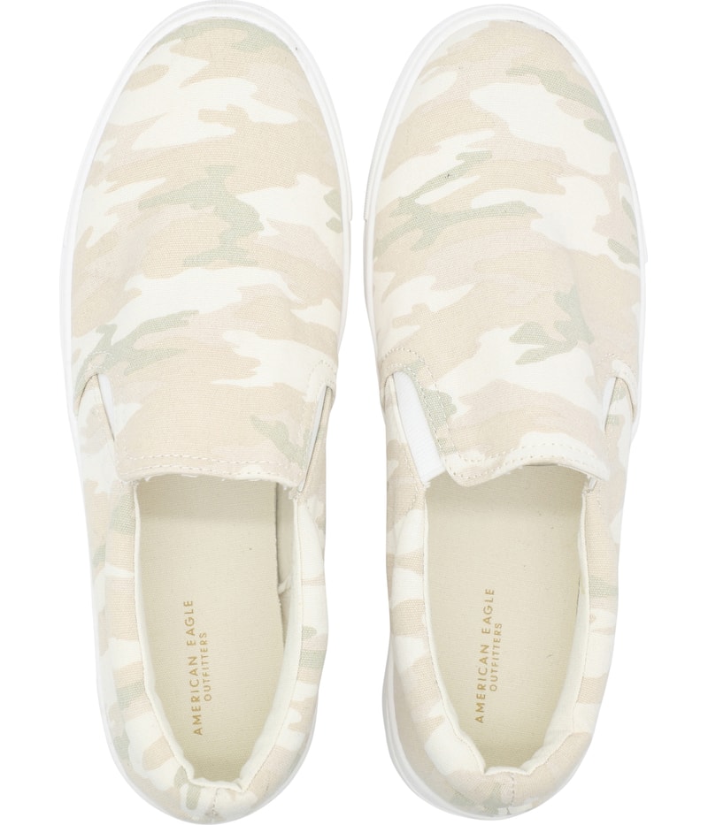 American Eagle Womens Camo Slip On Platform Sneakers