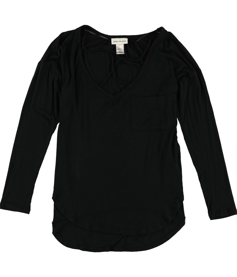 Belle du Jour Womens Crisscross Shell Blouse
