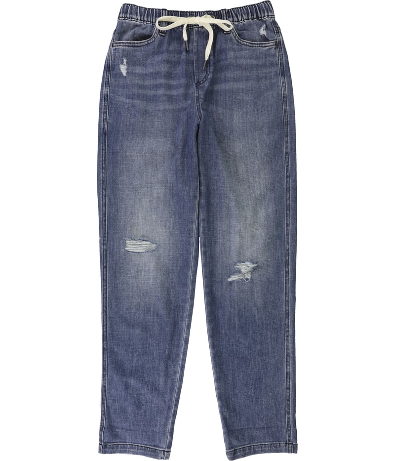 American Eagle Womens Drawstring Waist Straight Leg Loose Jeans