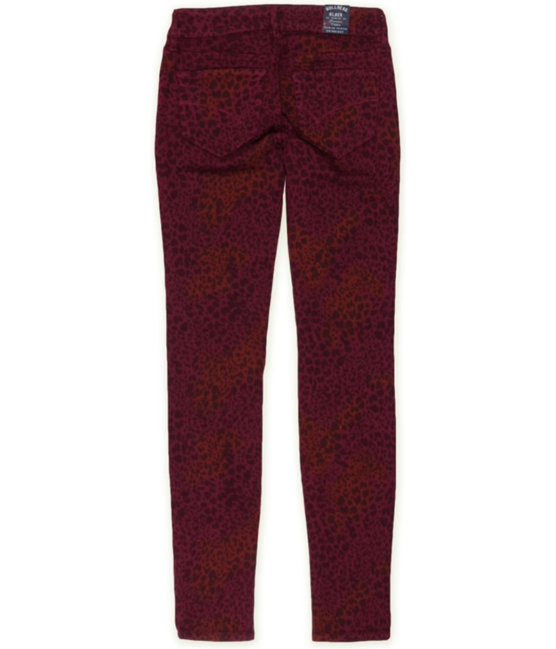 Bullhead Denim Co. Womens Leopard Print Tapered Skinny Jeans