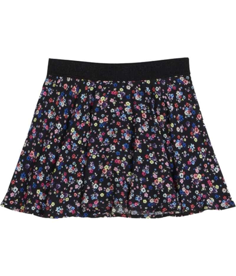 Justice Girls Floral Glitter Skater Mini Skirt