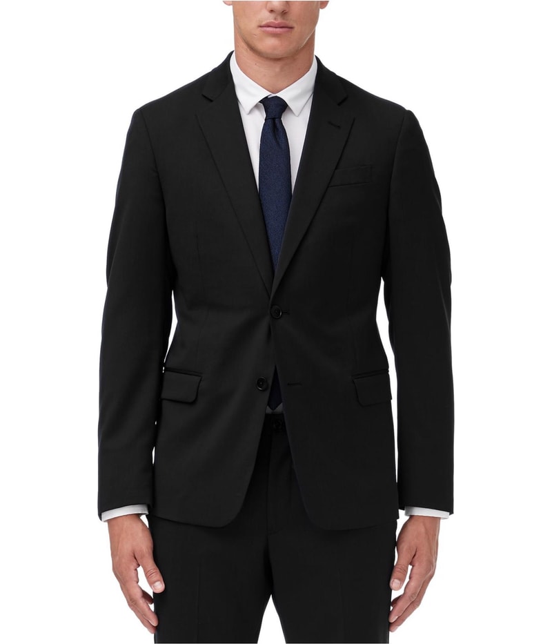 Armani Mens Solid Two Button Blazer Jacket