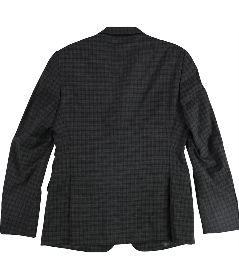 Armani Mens Plaid Two Button Blazer Jacket, view 2
