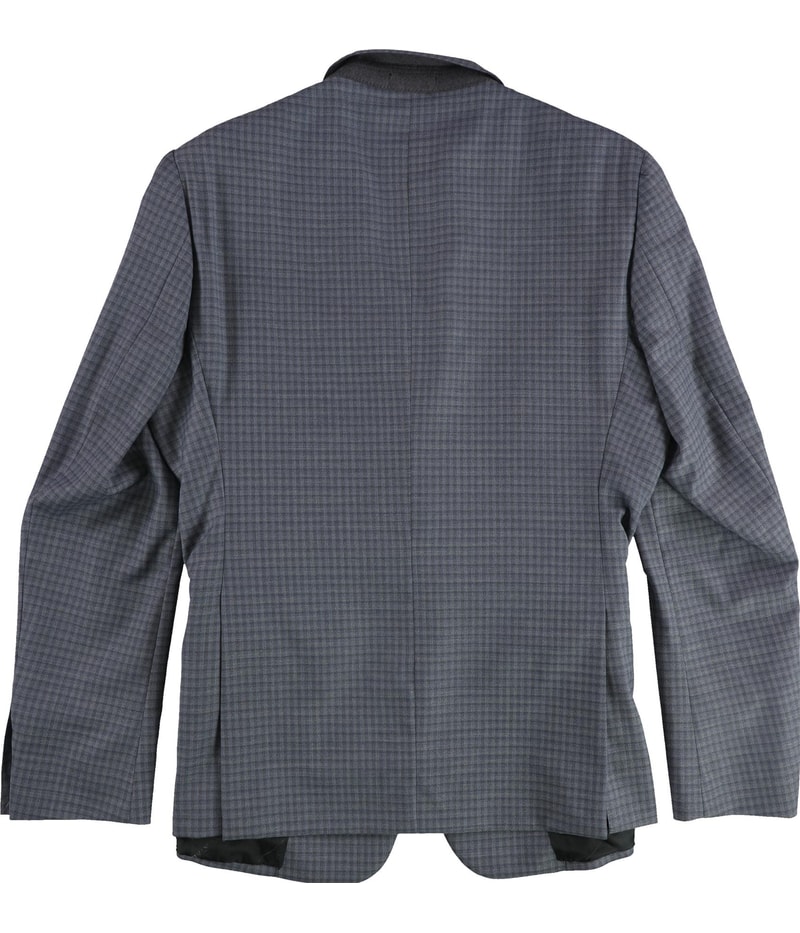 Armani Mens Checkered Box Two Button Blazer Jacket, view 2
