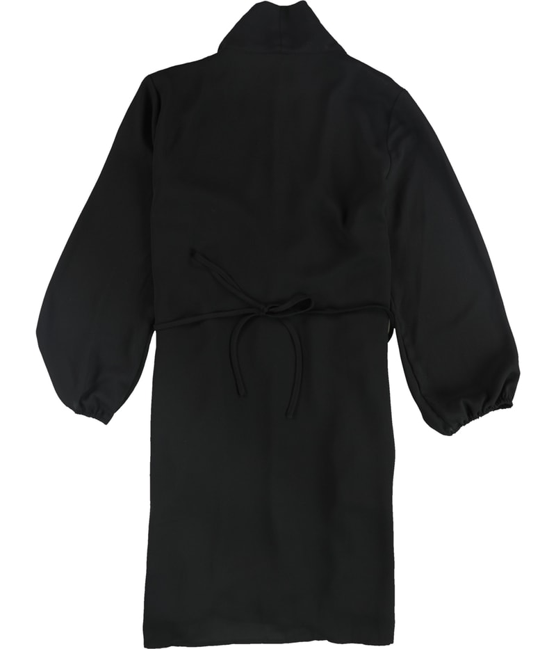 bar III Womens Solid Casual Surplice Dress
