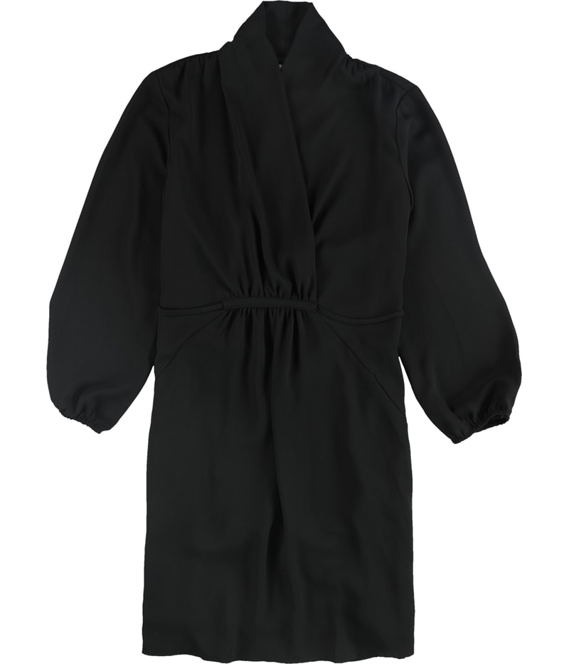 bar III Womens Solid Casual Surplice Dress