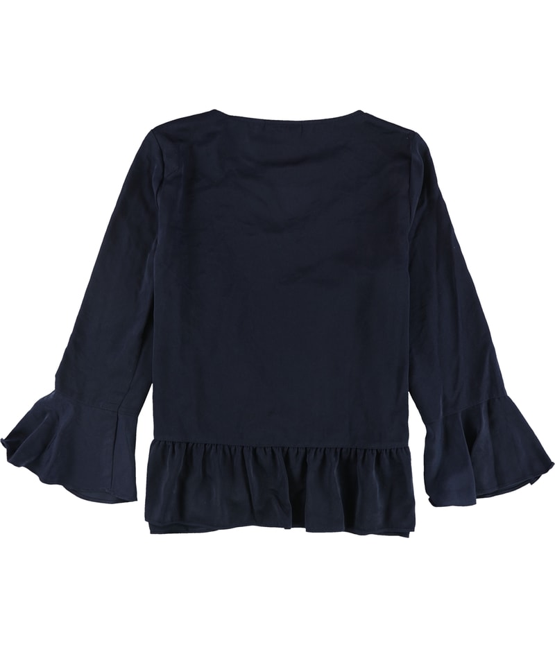 bar III Womens Ruffled Knit Blouse, view 2