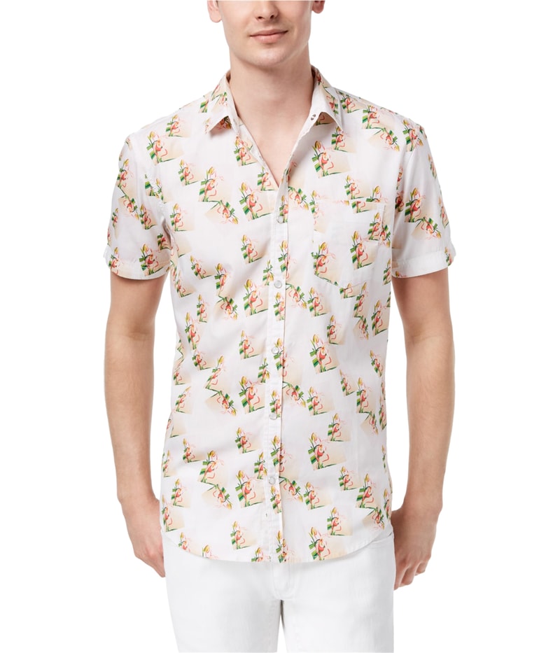 I.N.C Mens Floral Button Up Shirt