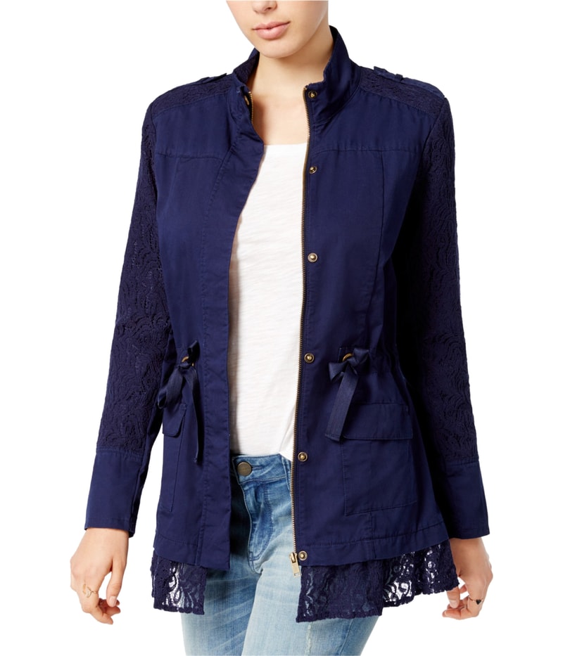 maison Jules Womens Lace Utility Jacket