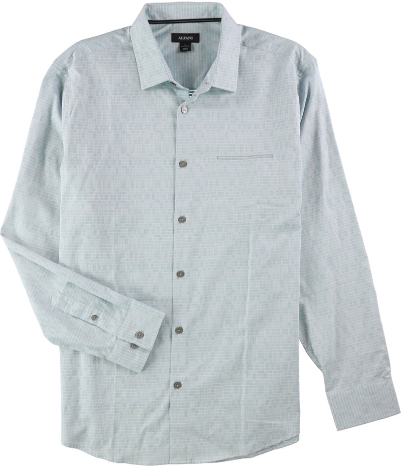 Alfani Mens Winton Square Button Up Shirt