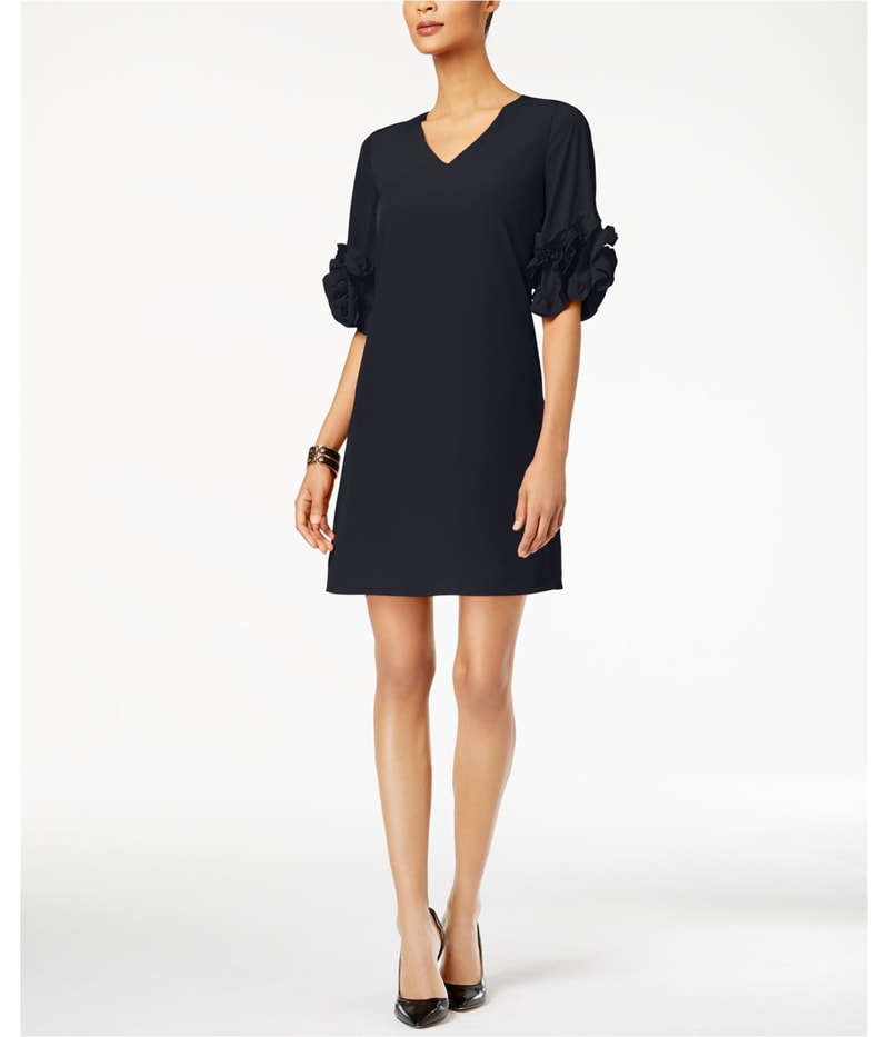 Alfani Womens Ruffle Sleeve Cocktail A-line Dress