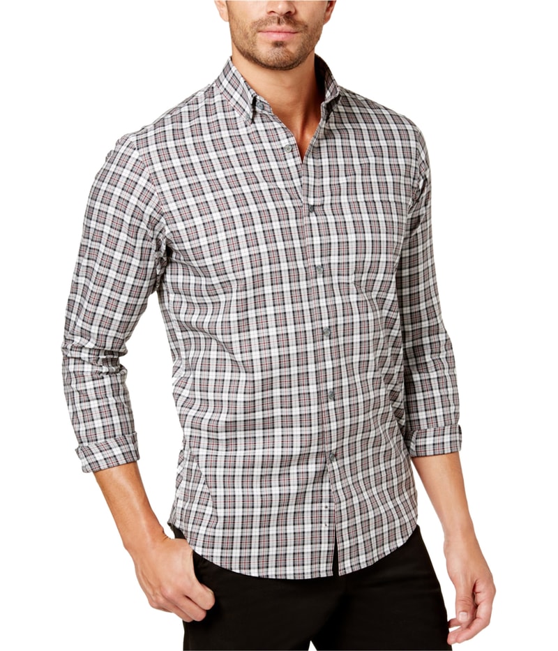 Club Room Mens Tartan Button Up Shirt