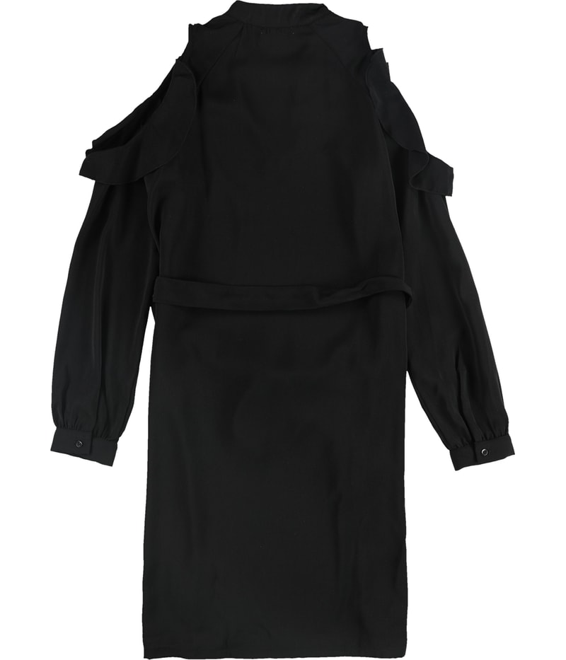 bar III Womens Cold-Shoulder A-line Dress