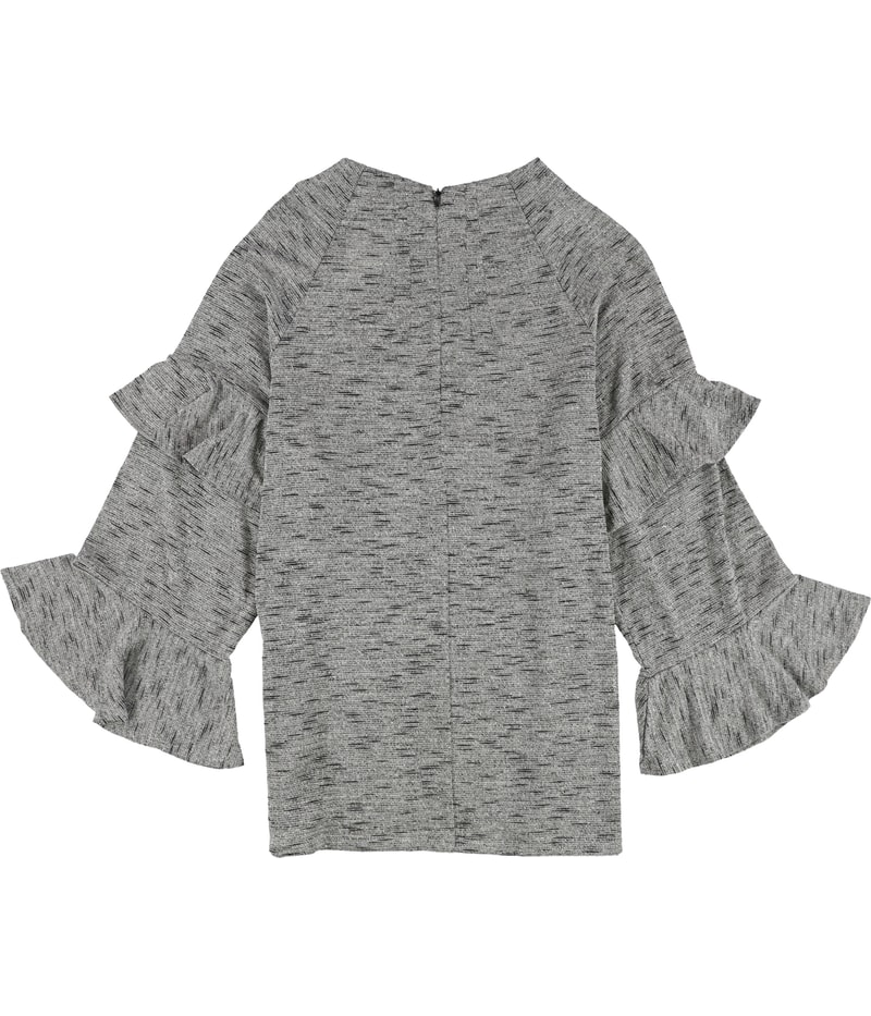 bar III Womens Metallic Knit Blouse