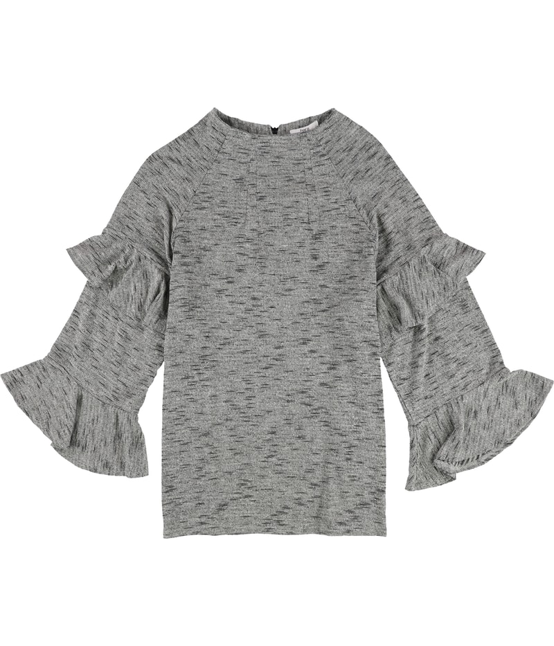 bar III Womens Metallic Knit Blouse