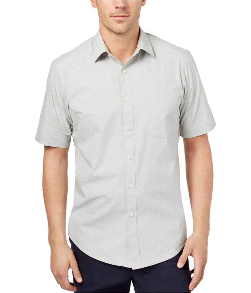 Club Room Mens Printed Button Up Shirt