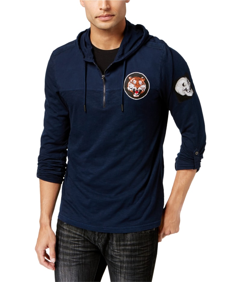 I.N.C Mens Patch Hoodie Sweatshirt