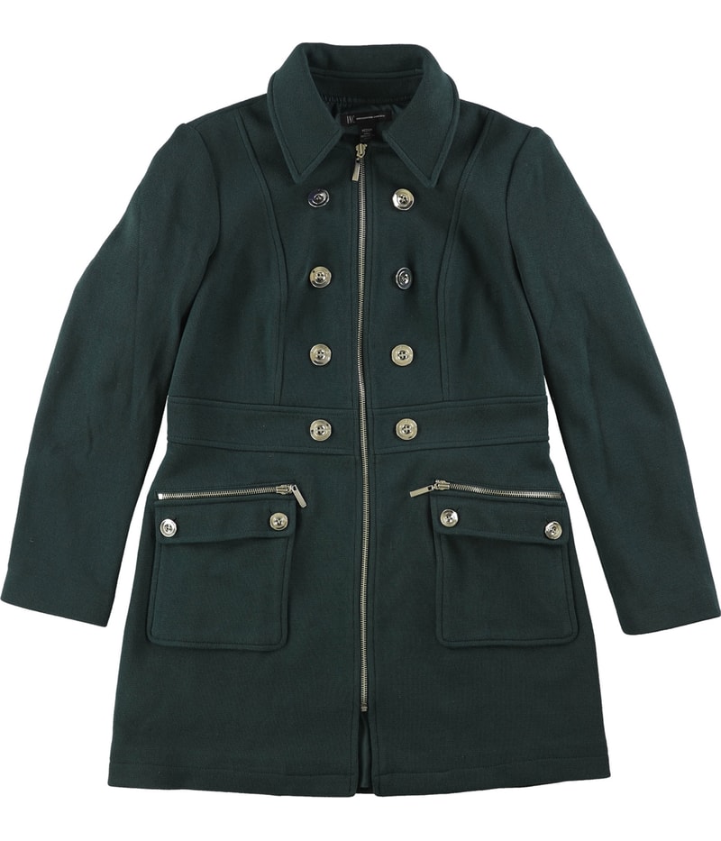 I.N.C Womens Button-Trim Coat