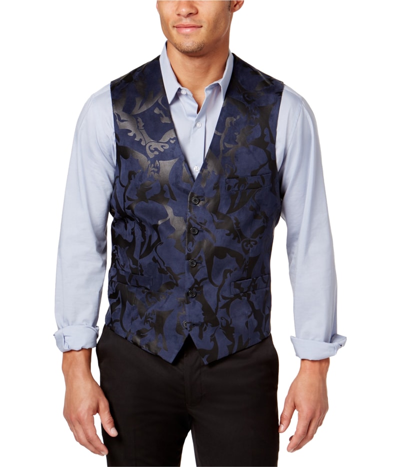 I.N.C Mens Faux Suede Five Button Vest