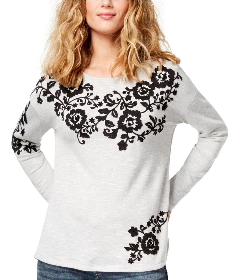 I.N.C Womens Embroidered Sweatshirt