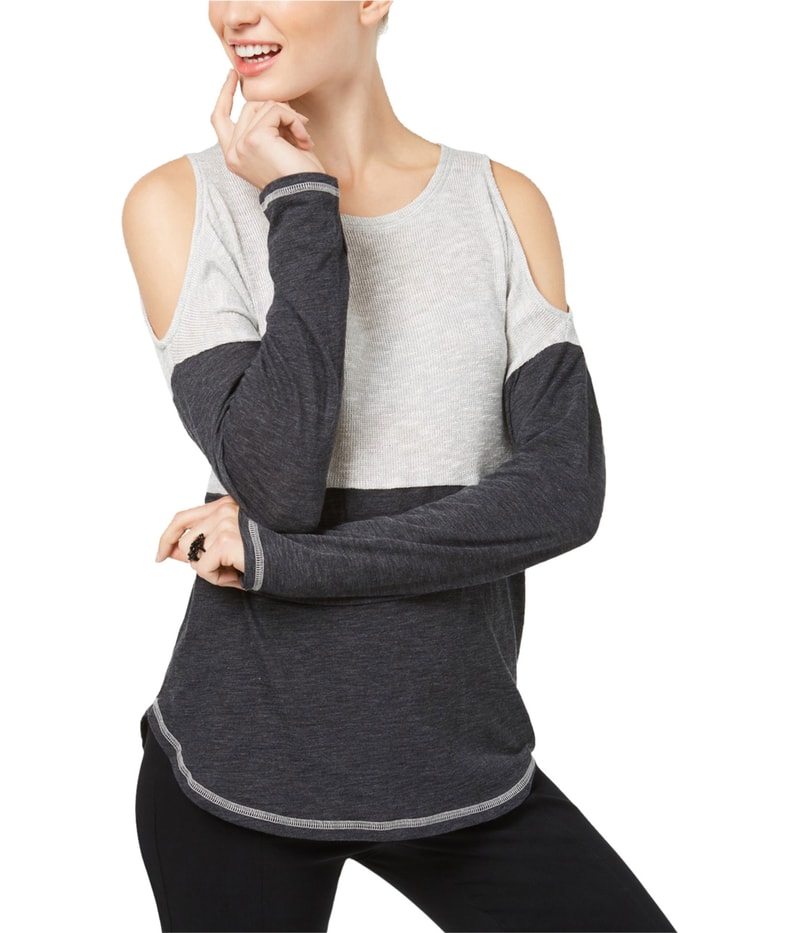 I.N.C Womens Colorblocked Basic T-Shirt