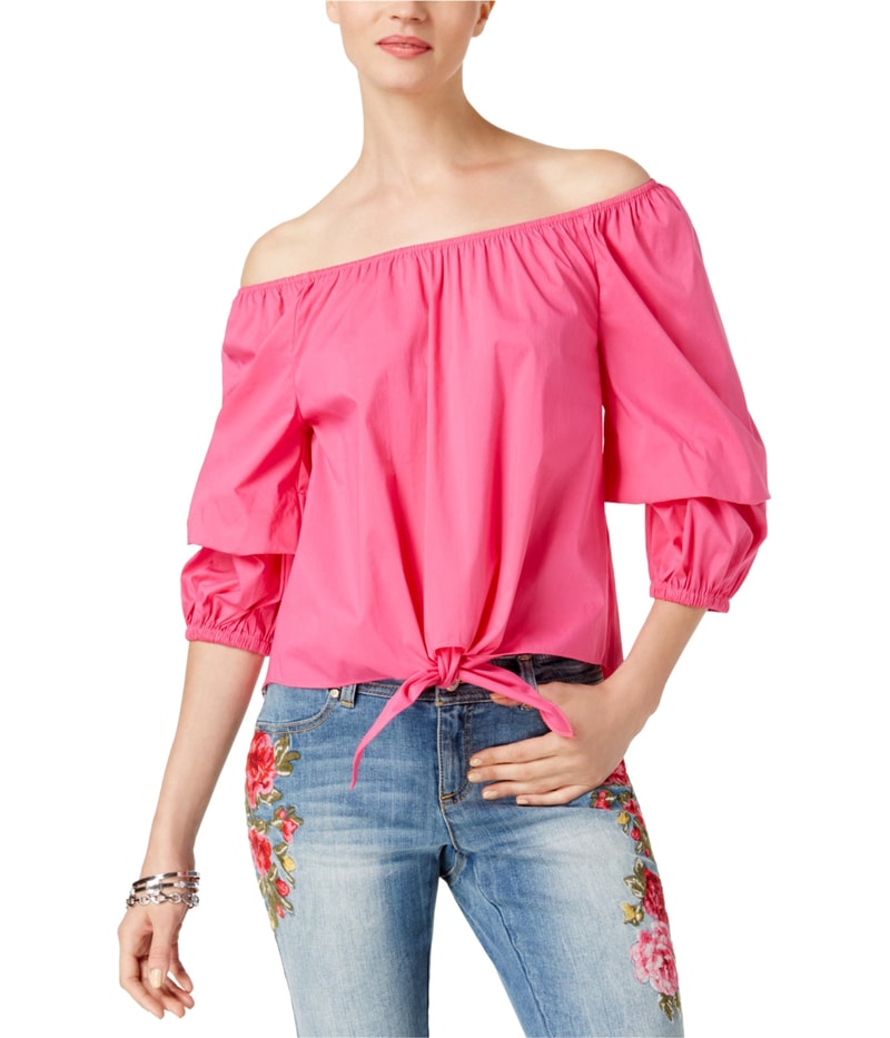 I.N.C Womens Off-The-Shoulder Knit Blouse