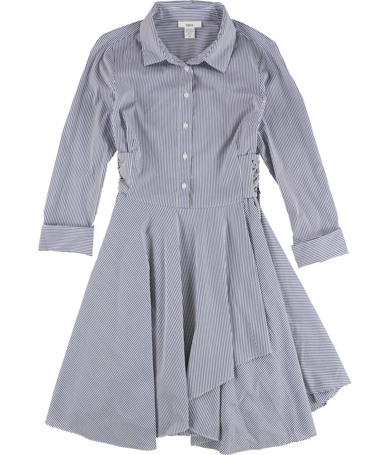 bar III Womens Flounce Shirt Dress