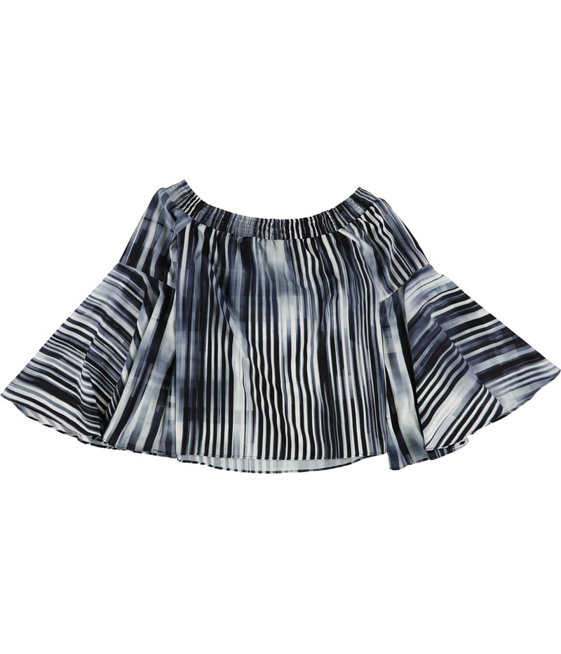 bar III Womens Printed Knit Blouse