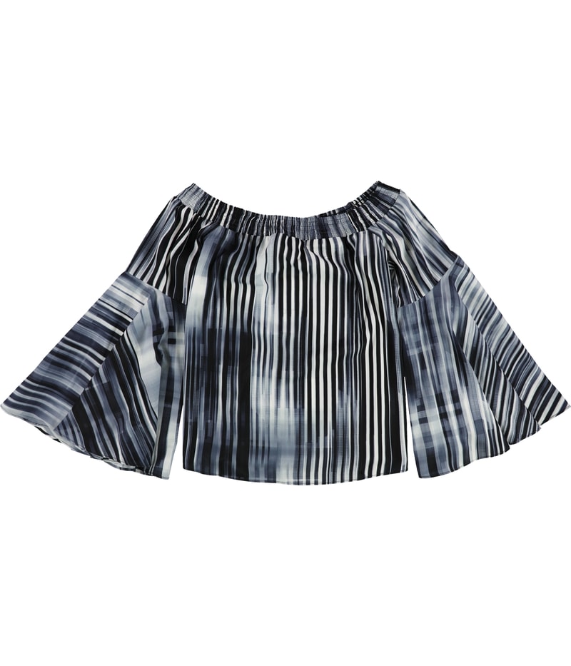 bar III Womens Printed Knit Blouse