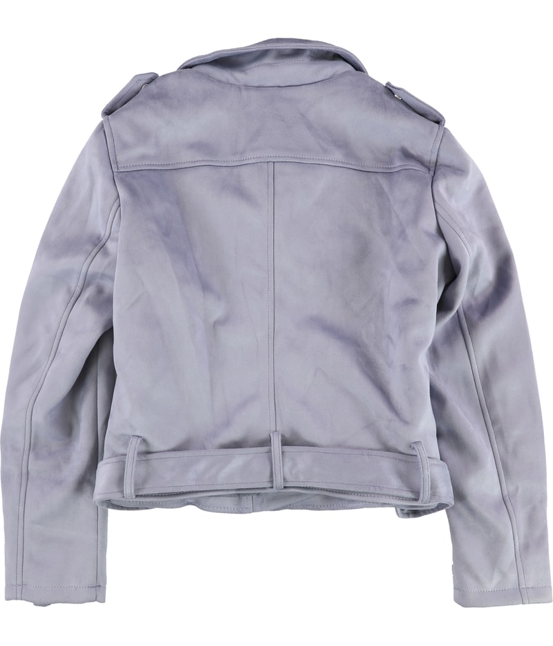 bar III Womens Faux Suede Motorcycle Jacket, view 2