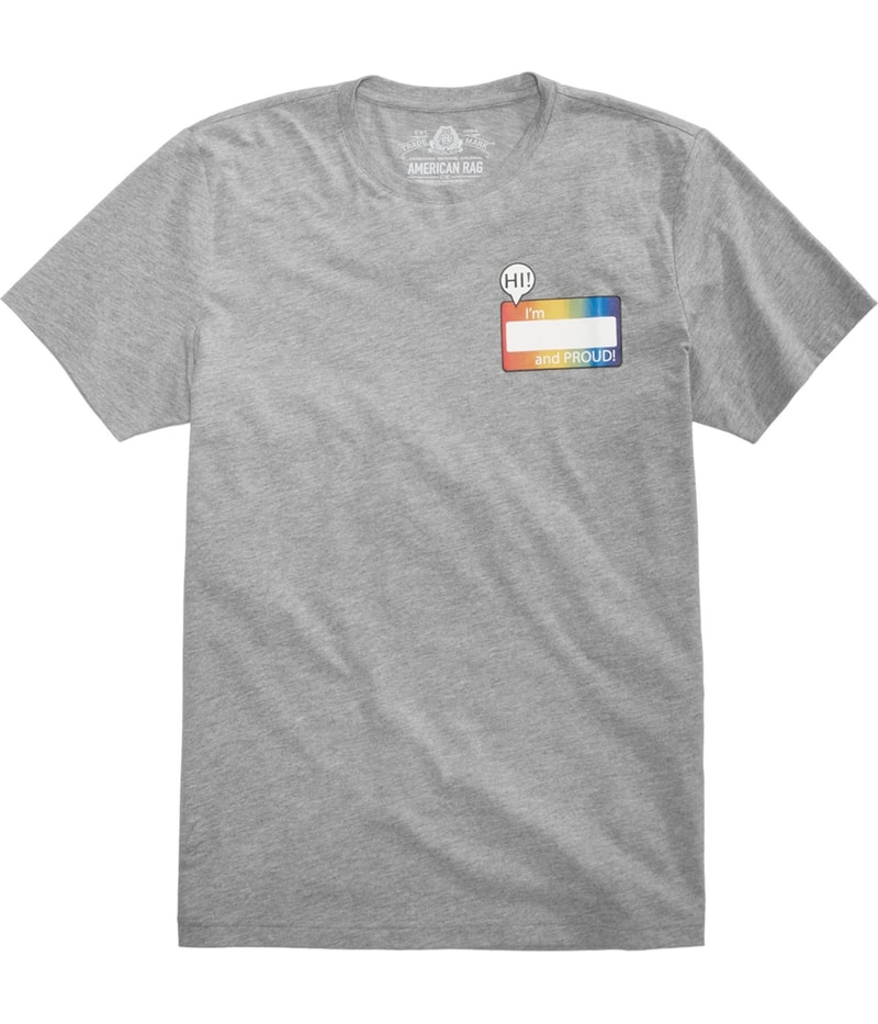 American Rag Mens Fill In the Blank Graphic T-Shirt