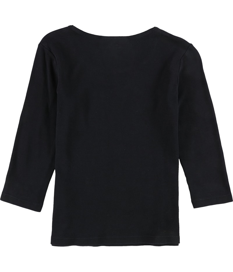 Karen Scott Womens Solid Basic T-Shirt