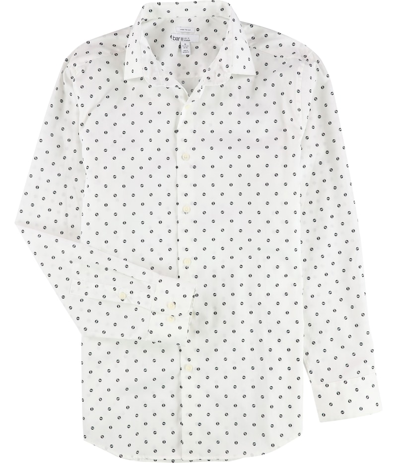 bar III Mens Max Record Button Down Dress Shirt