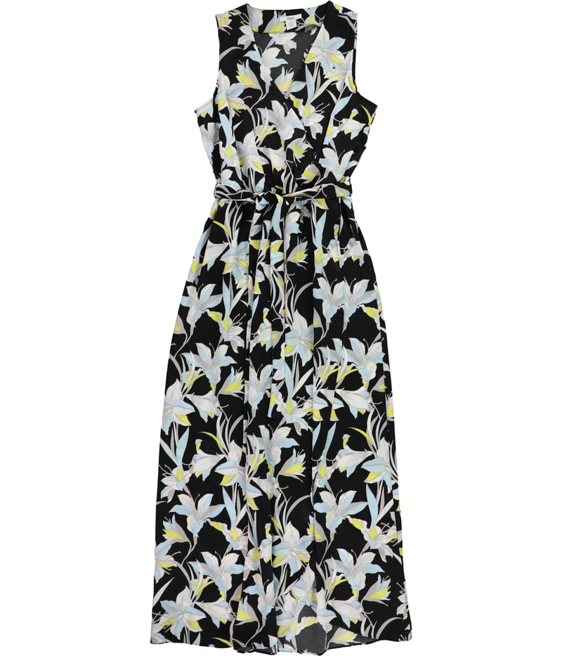 bar III Womens Floral Printed Wrap Maxi Dress
