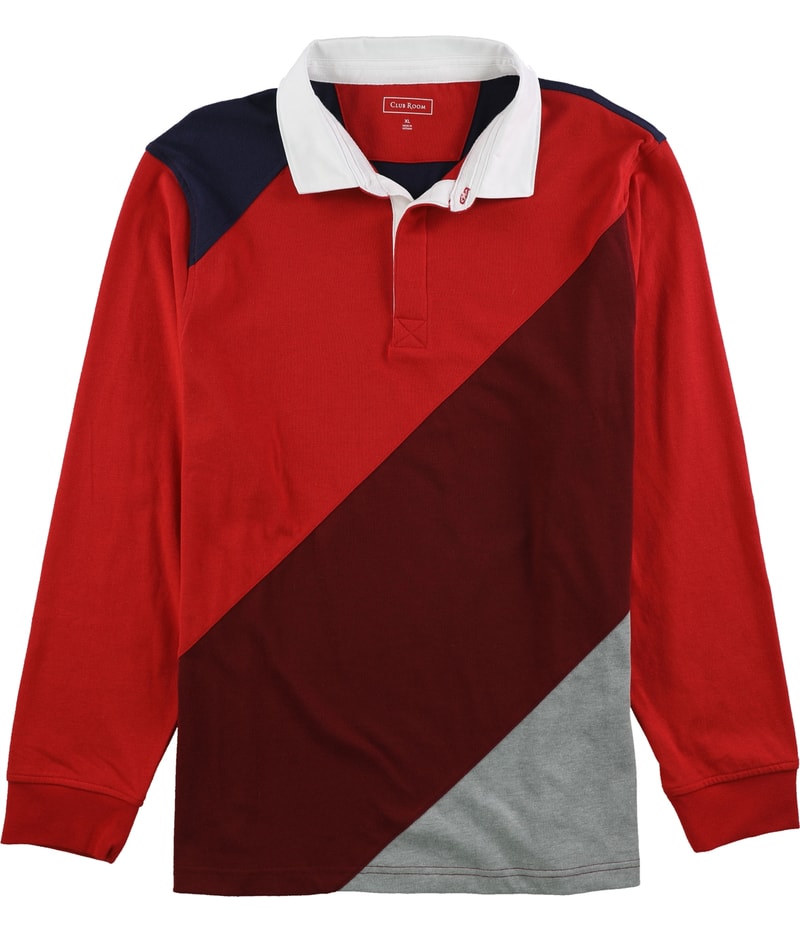 Club Room Mens Chambray-Back Polo Shirt