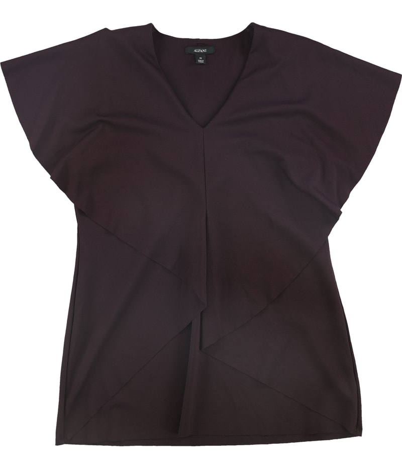 Alfani Womens Asymmetrical Cape Shell Blouse