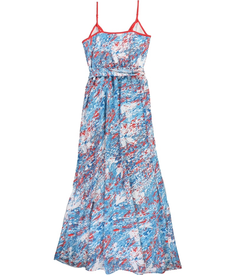 bar III Womens Printed Maxi A-line Dress