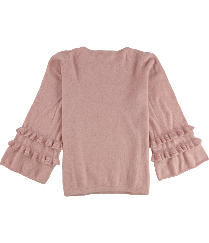 Charter Club Womens Ruffle Sleeve Pullover Sweater
