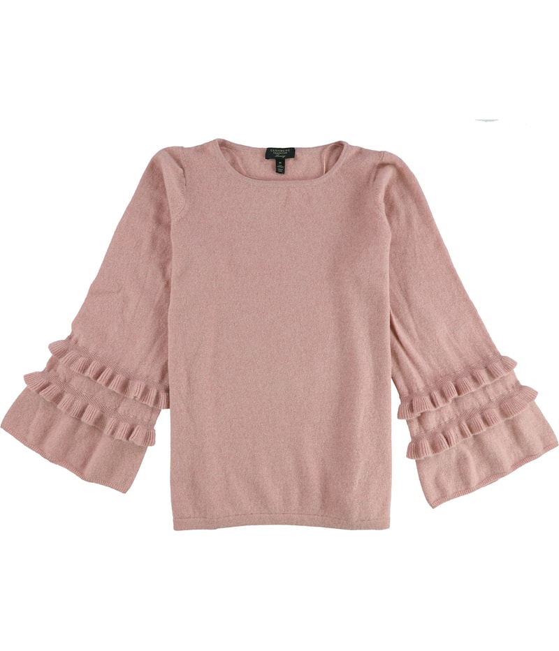 Charter Club Womens Ruffle Sleeve Pullover Sweater