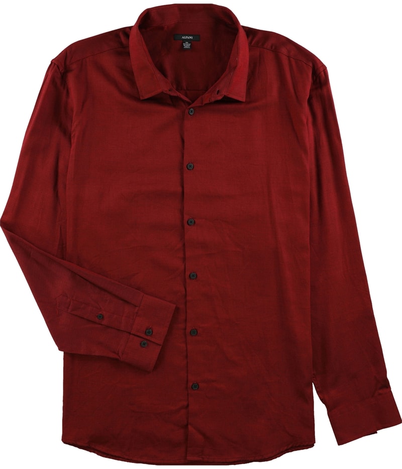 Alfani Mens Vesper Twill Button Up Shirt