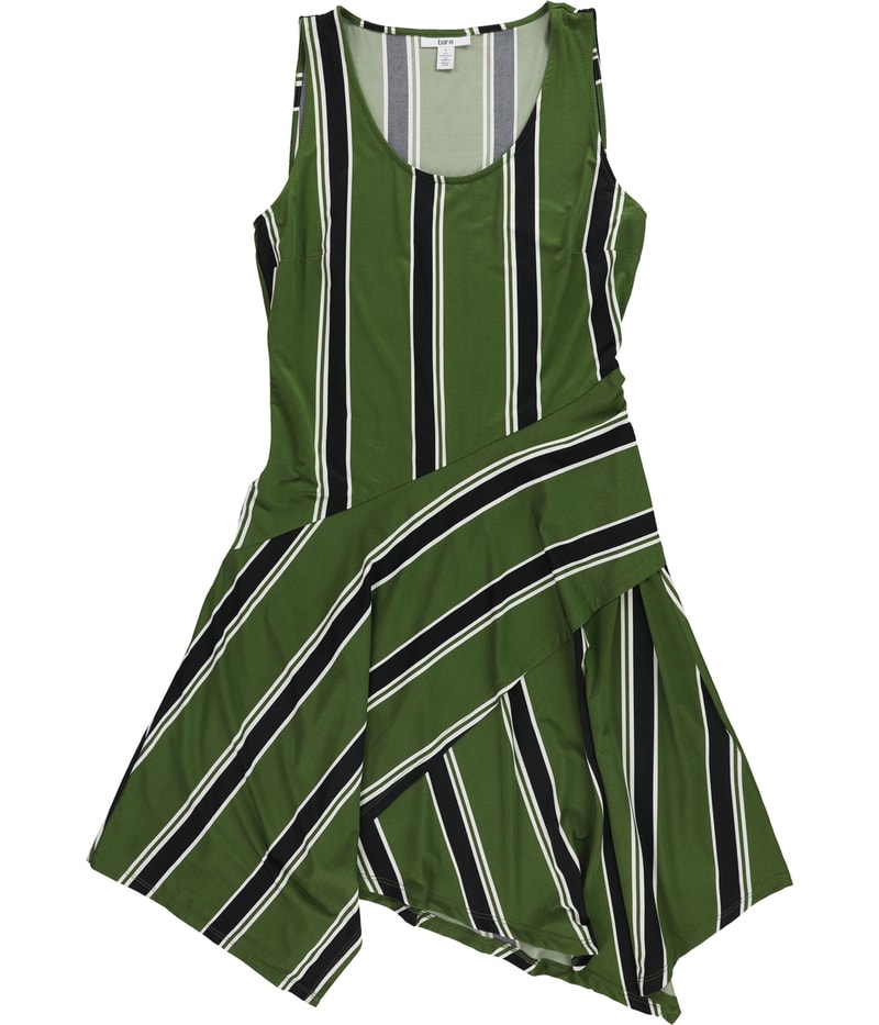 bar III Womens Handkerchief Hem Shift Dress