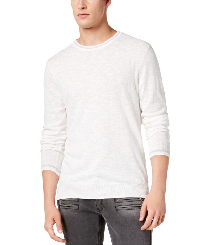 I.N.C Mens Contrast-Trim Pullover Sweater