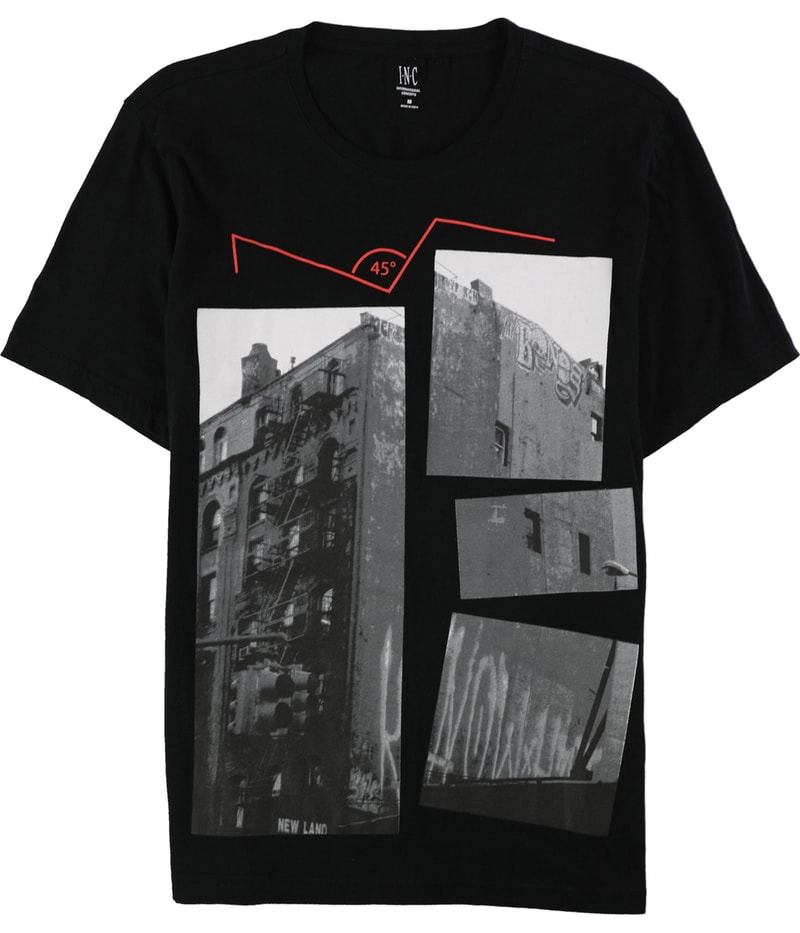 I.N.C Mens 45 degress Building Graphic T-Shirt