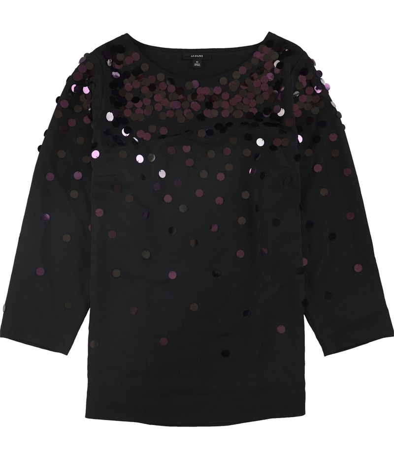 Alfani Womens Sequined Shell Blouse