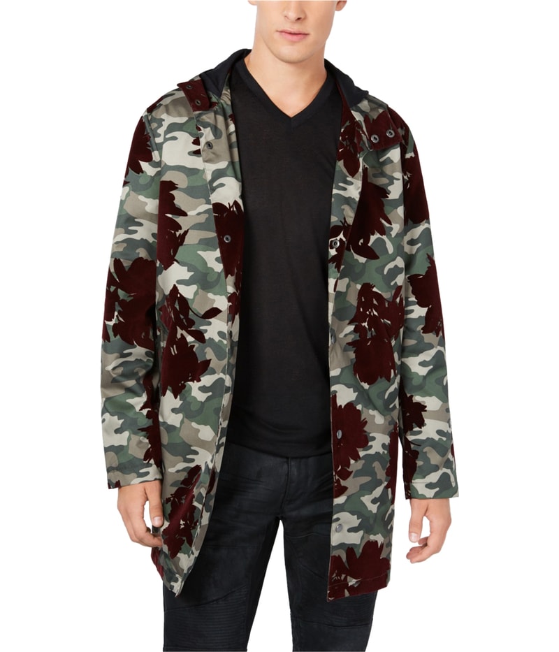I.N.C Mens Flocked Parka Coat