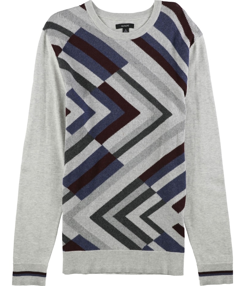 Alfani Mens Zigzag Pullover Sweater