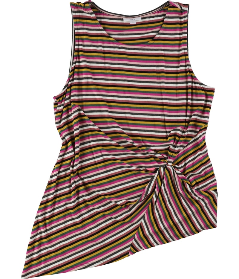 bar III Womens Striped Twist Tank Top