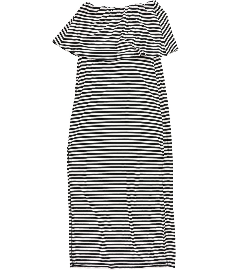 bar III Womens Off Shoulder Maxi Tiered Strapless Dress